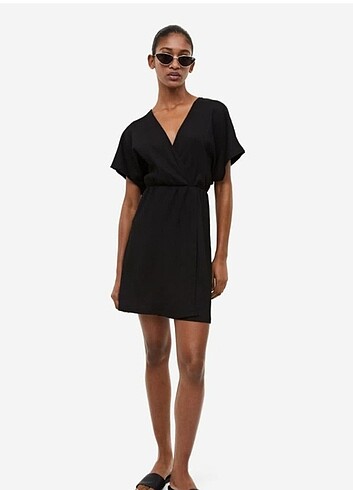 H&M marka ihraç krinkıl kumaş elbise 