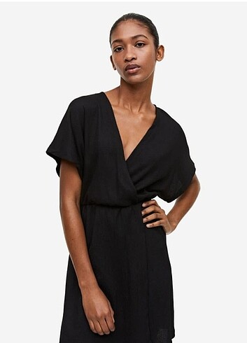 H&M H&M marka ihraç krinkıl kumaş elbise 
