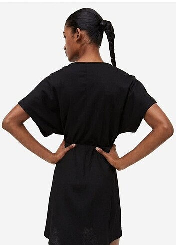 H&M H&M marka ihraç krinkıl kumaş elbise 