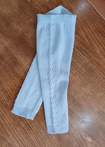 9 Ay Beden mavi Renk Caramina iki tane örgü bebek pantalonu