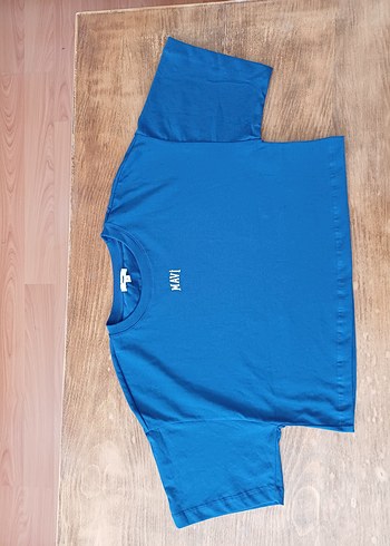 s Beden Mavi marka crop penye tshirt