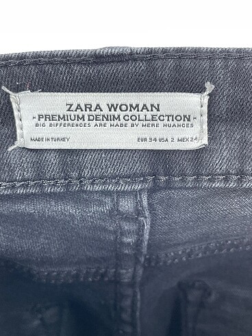 34 Beden siyah Renk Zara Jean / Kot %70 İndirimli.