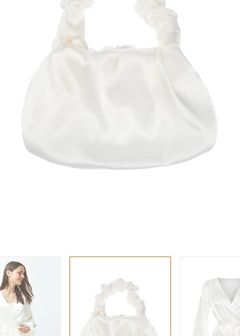 Nakışlı Beyaz Mini Kadın Sabahlık - Görsel 4