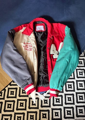 Bershka Çok Renkli Bomber Ceket