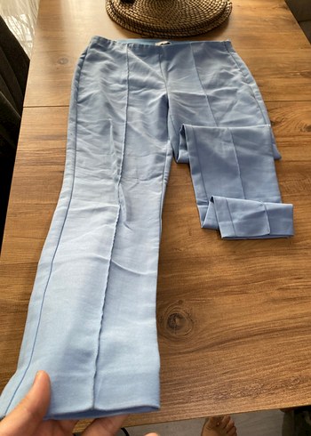 Twist Acik Mavi Yuksek Bel Pantolon
