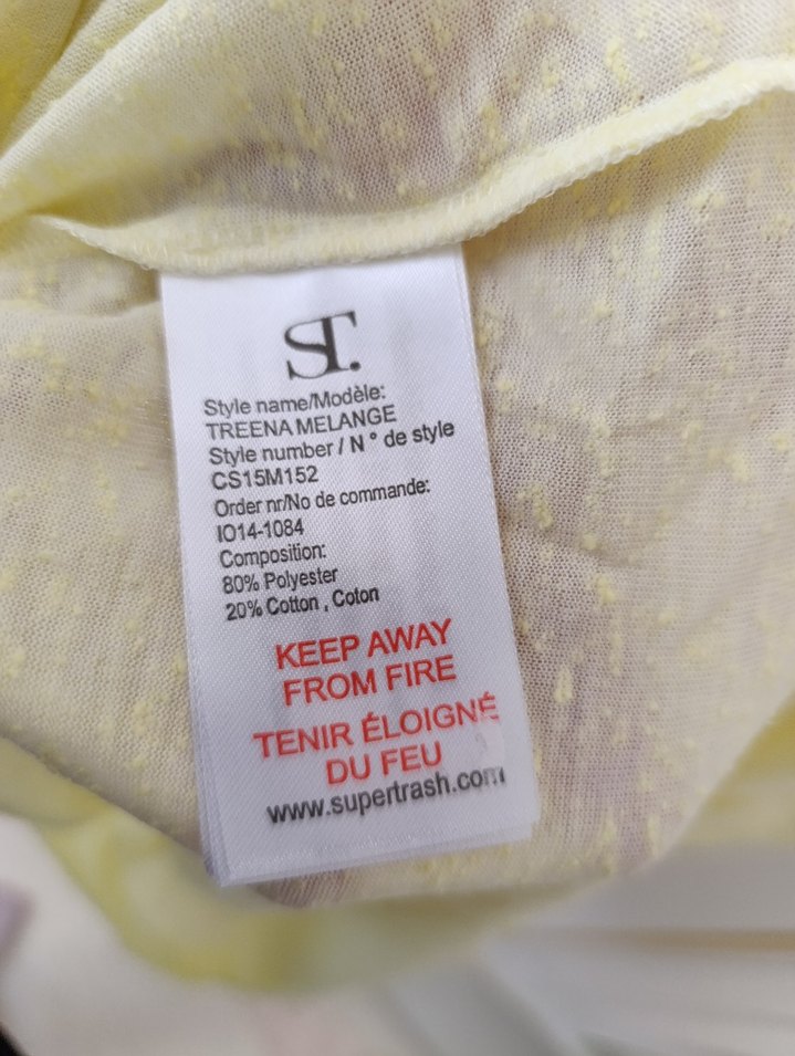 Sarı Kısa Kollu Salaş Tişört - Görsel 4