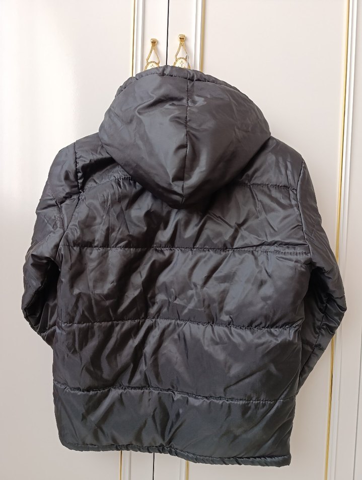 Siyah Fermuarlı unisex Çocuk Mont - Görsel 2