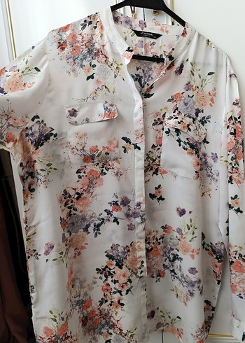 Çiçek Desenli Uzun Kollu Gömlek - Görsel 4