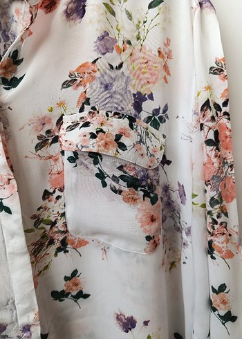 Çiçek Desenli Uzun Kollu Gömlek - Görsel 3