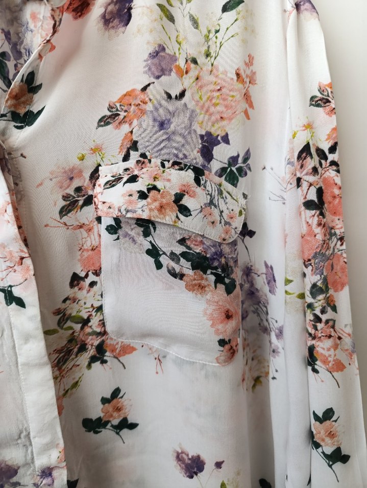 Çiçek Desenli Uzun Kollu Gömlek - Görsel 3