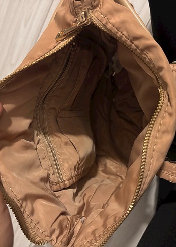 Zara Bej Deri Fermuarlı Kadın Çantası