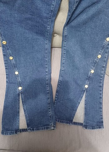 xxl Beden mavi Renk Düğmeli Kadın kot Pantolon