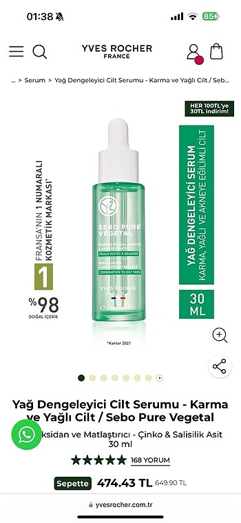 Beden Renk Yves rocher serum
