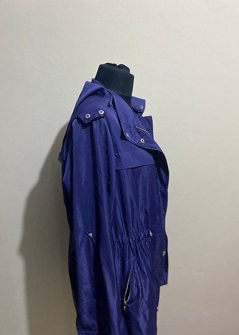 Mor, Kemerli, Midi Boy Kadın Ceket - Görsel 2