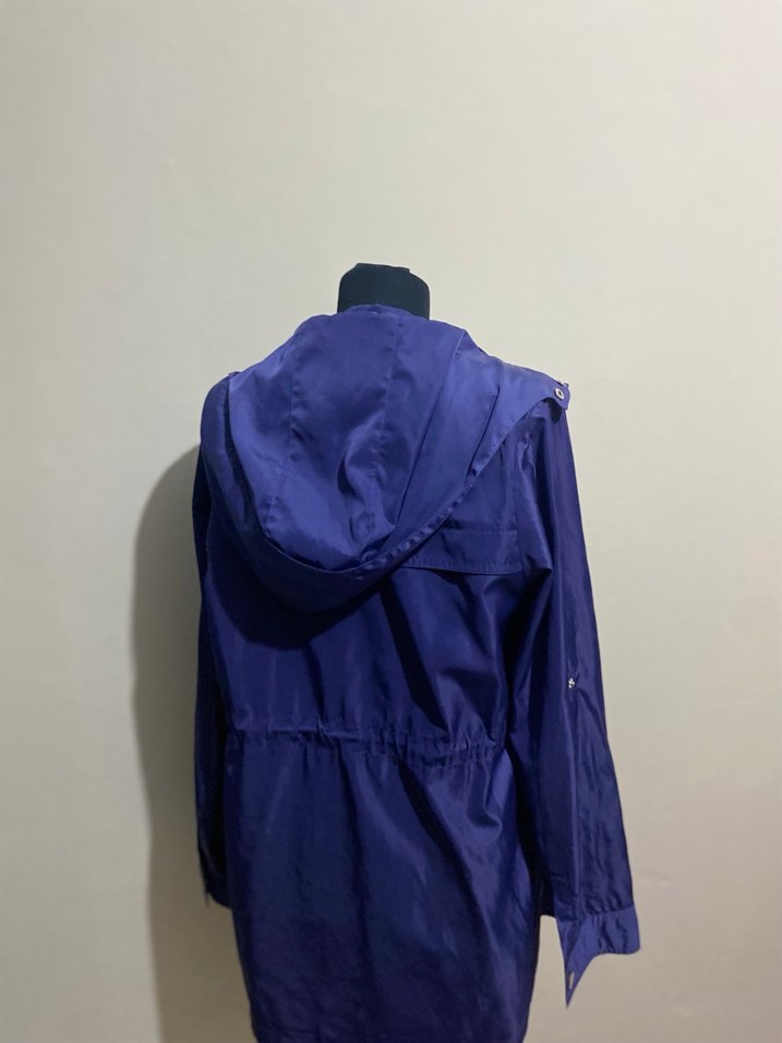 Mor, Kemerli, Midi Boy Kadın Ceket - Görsel 3