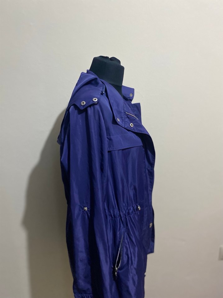 Mor, Kemerli, Midi Boy Kadın Ceket - Görsel 2