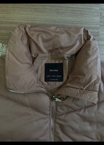 Bershka pembe Düğmeli Kadın Midi Kışlık Mont