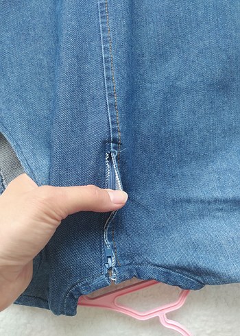 6 Yaş Beden özel dikim kot elbise jile
