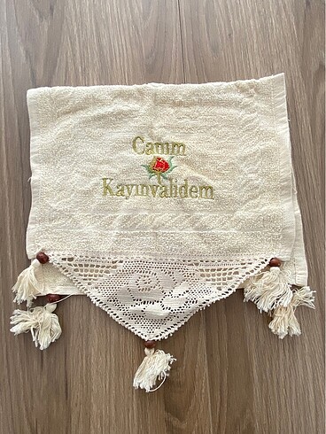 Canım kayınvalidem yazılı bohçalık havlu