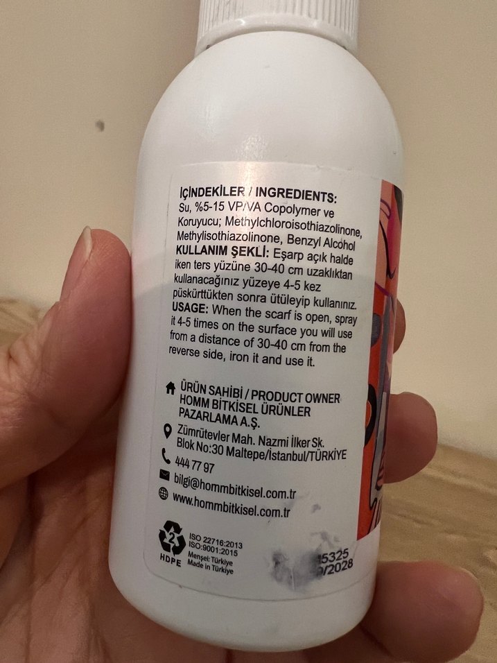 Homm Life Care Şal ve Eşarp Spreyi 100 ml - Görsel 4