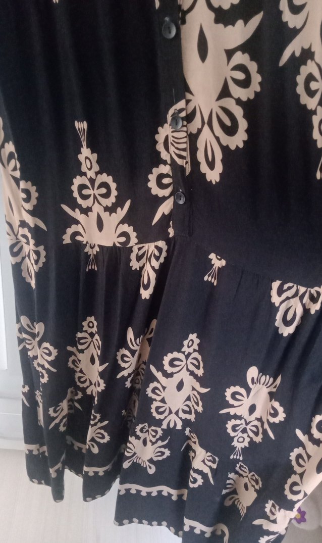 Püsküllü Nakışlı Siyah Bohem Uzun Elbise - Görsel 2