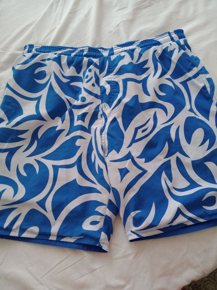 Erkek Mavi Midi Yüzme Şortu - Görsel 2