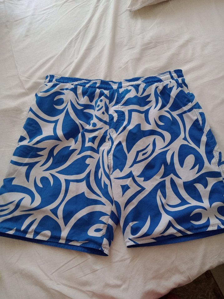 Erkek Mavi Midi Yüzme Şortu - Görsel 3