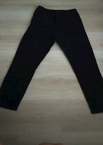 Siyah Midi Denim Kadın Kumaş Pantolon