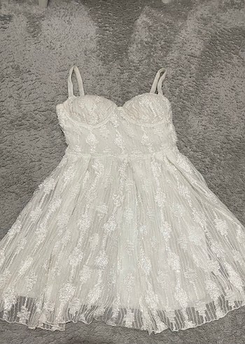 36 Beden Straplez Midi Mini Gelinlik