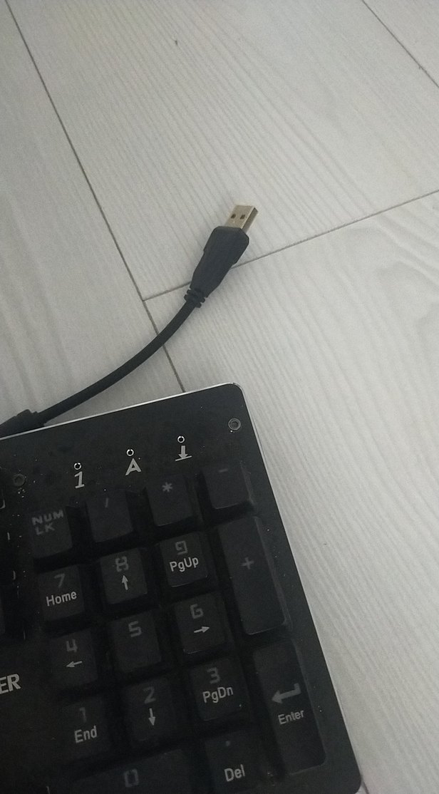 USB Kablolu Siyah Klasik Klavye - Görsel 3