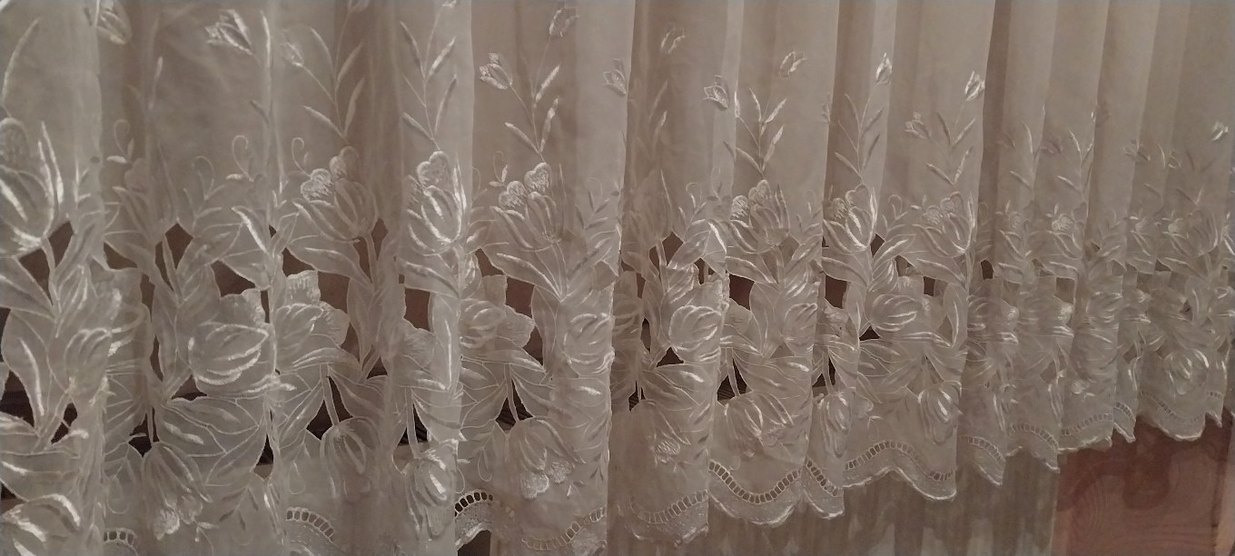 Nakışlı Beyaz Bohem Perde - Görsel 3