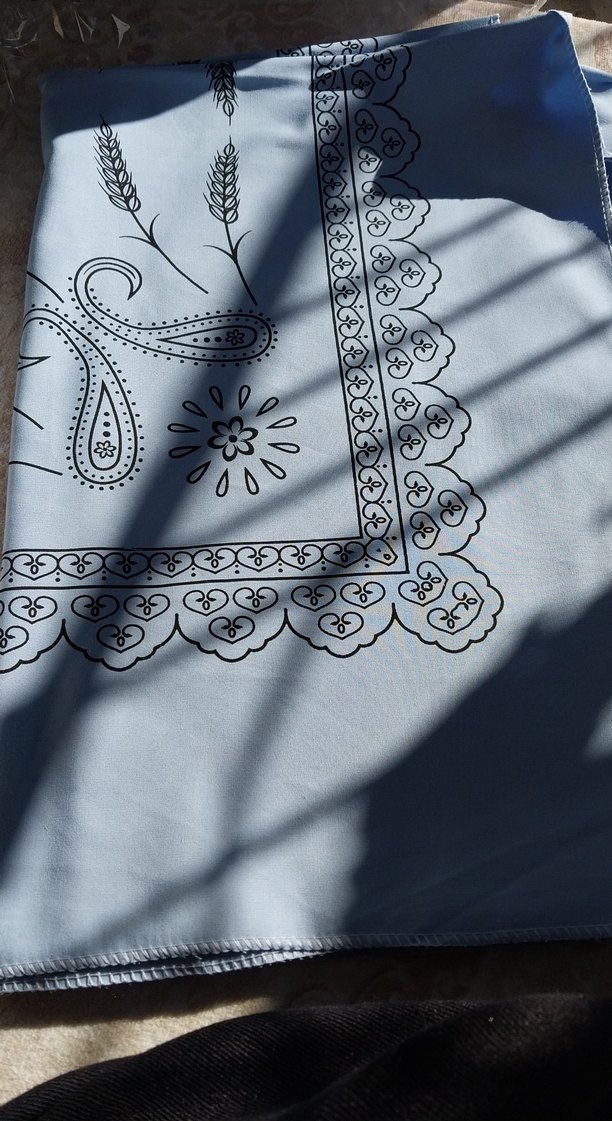 mavi Nakışlı Masa Örtüsü sofra bezi - Görsel 2