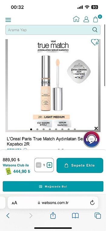 Loreal Paris True Match kapatıcı