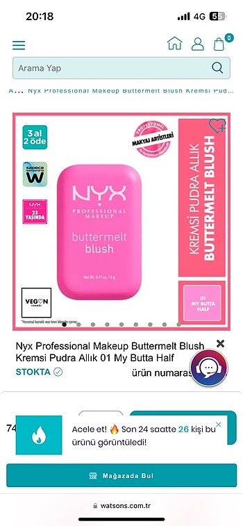 NYX Nyx buttermell allık