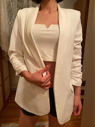 Beyaz Blazer Ceket