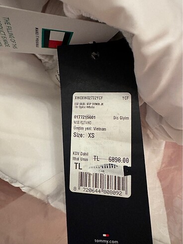 xs Beden beyaz Renk Tommy hilfiger kaz tüyü mont
