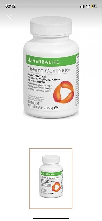 Herbalife thermo complete takviye vitamin