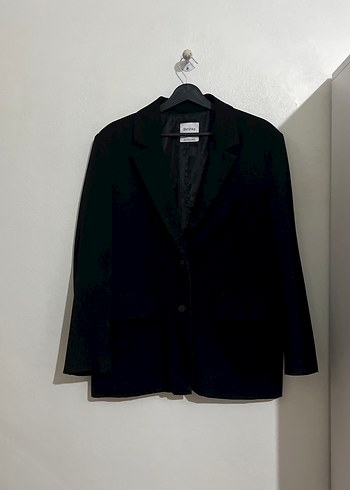 Kadın Siyah Süet Blazer Ceket