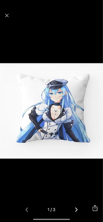Esdeath Anime Cosplay Yastık