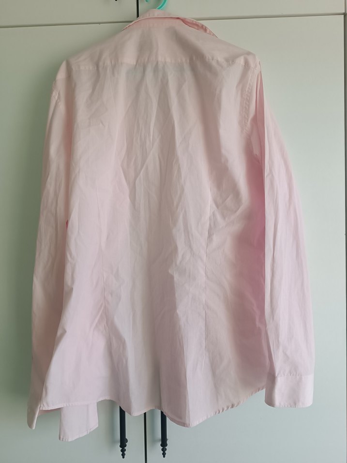 Erkek Açık Pembe Keten Gömlek - Görsel 4