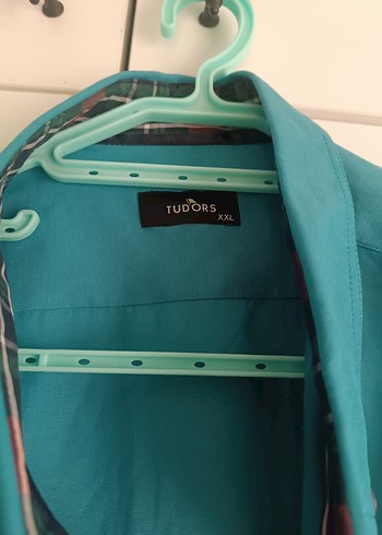 Turkuaz Düğmeli Erkek Gömlek - Görsel 4