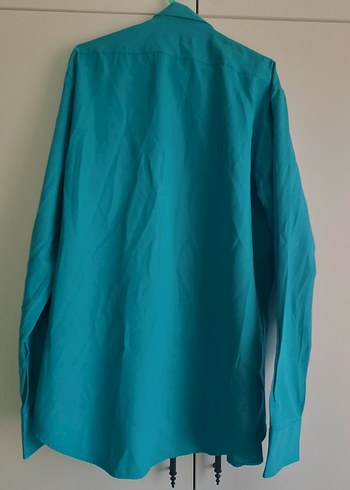 Turkuaz Düğmeli Erkek Gömlek - Görsel 5