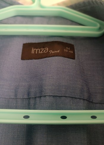 Erkek Mavi Denim Gömlek, Düğmeli, Uzun Kollu - Görsel 4