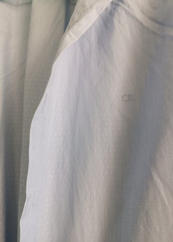 Mavi Klasik Erkek Keten Gömlek - Görsel 2