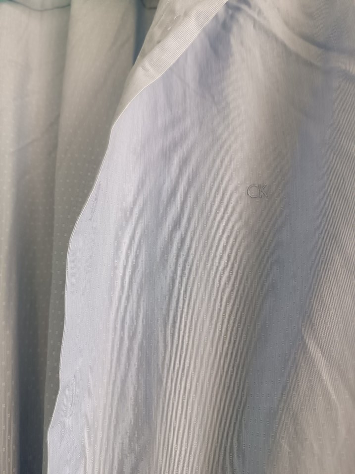 Mavi Klasik Erkek Keten Gömlek - Görsel 2