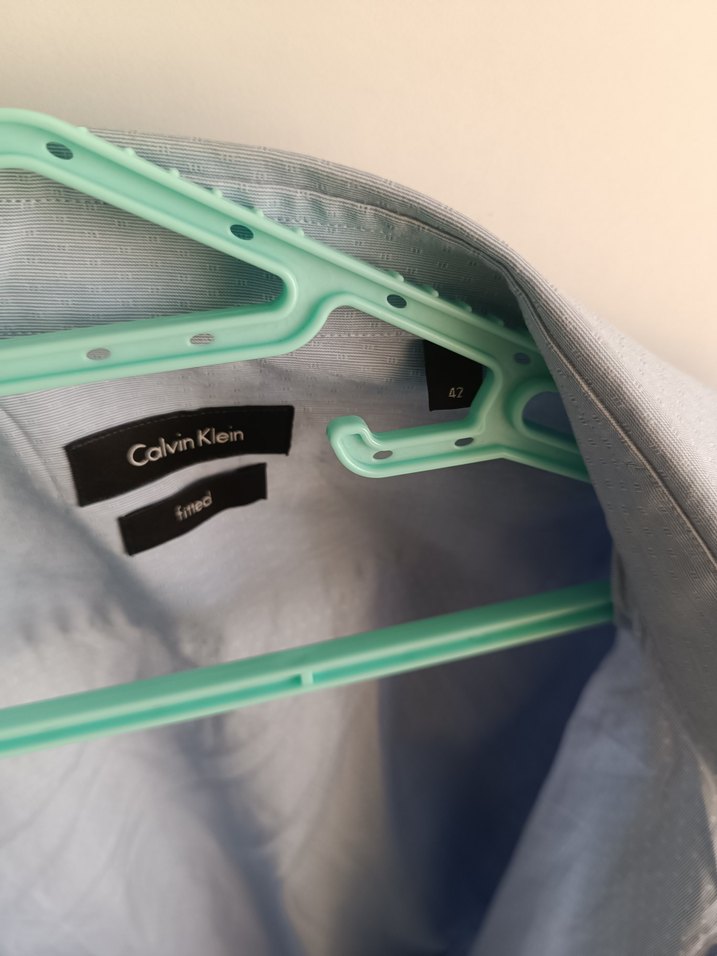 Mavi Klasik Erkek Keten Gömlek - Görsel 4