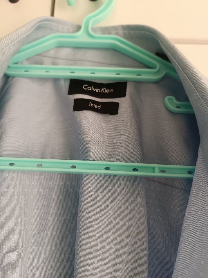 Mavi Klasik Erkek Keten Gömlek - Görsel 3