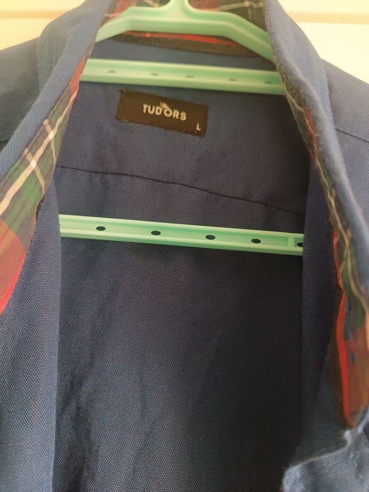 Uzun Kollu Koyu Mavi Keten Erkek Gömlek - Görsel 3