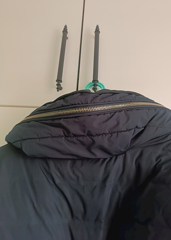 Fermuarlı Siyah Kadın Kışlık Mont - Görsel 7