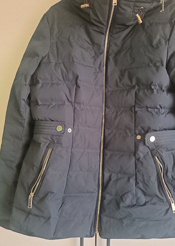 Fermuarlı Siyah Kadın Kışlık Mont - Görsel 2